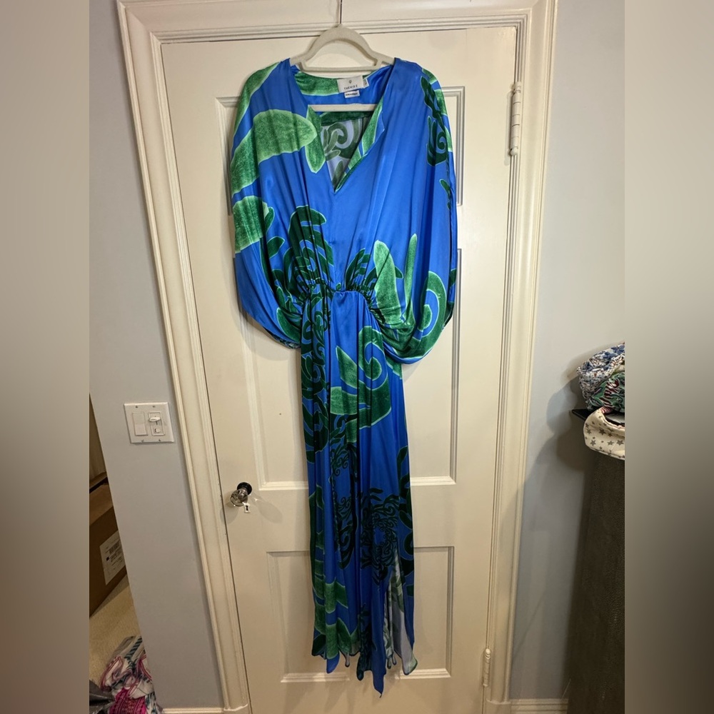 Blue and Green Maxi Dress